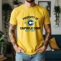 100% Cotton Capsule Corp T-Shirt Anime Retro Style Oversized Breathable Casual Short Sleeve