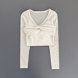 Women Deep V Mesh Long Sleeve Crop Yoga Top Front Twist Knot Slim Soft Breathable Running Fitness Workout Sports Long Sleeve Tee