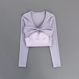 Women Deep V Mesh Long Sleeve Crop Yoga Top Front Twist Knot Slim Soft Breathable Running Fitness Workout Sports Long Sleeve Tee