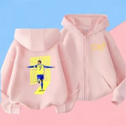 Ronaldo Sweatshirts for Baby CR7 Children Top Football Star Back to School Zipper Hoodie Children's Boy's Clothing Messi Boys。