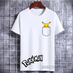 2026 Summer Pokémon Anime Pikachu 100% Pure Cotton Printed T-shirt Men Harajuku Loose Casual Versatile Short-sleeved Top Y2k