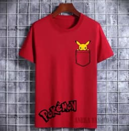 2026 Summer Pokémon Anime Pikachu 100% Pure Cotton Printed T-shirt Men Harajuku Loose Casual Versatile Short-sleeved Top Y2k