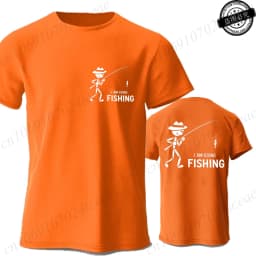 Men's I Am Going Fishing Printed T-Shirt Casual Short Sleeve O-Neck Tops Graphic Tee for Men Fashion Casual Summer Streetwear