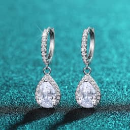 5*8mm Pear Moissanite Water Drop Earrings S925 Silver D Color Lab Diamond for Women Wedding Jewelry Gift