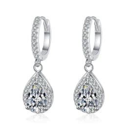 5*8mm Pear Moissanite Water Drop Earrings S925 Silver D Color Lab Diamond for Women Wedding Jewelry Gift