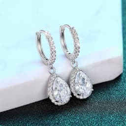 5*8mm Pear Moissanite Water Drop Earrings S925 Silver D Color Lab Diamond for Women Wedding Jewelry Gift