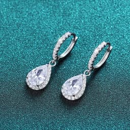 5*8mm Pear Moissanite Water Drop Earrings S925 Silver D Color Lab Diamond for Women Wedding Jewelry Gift