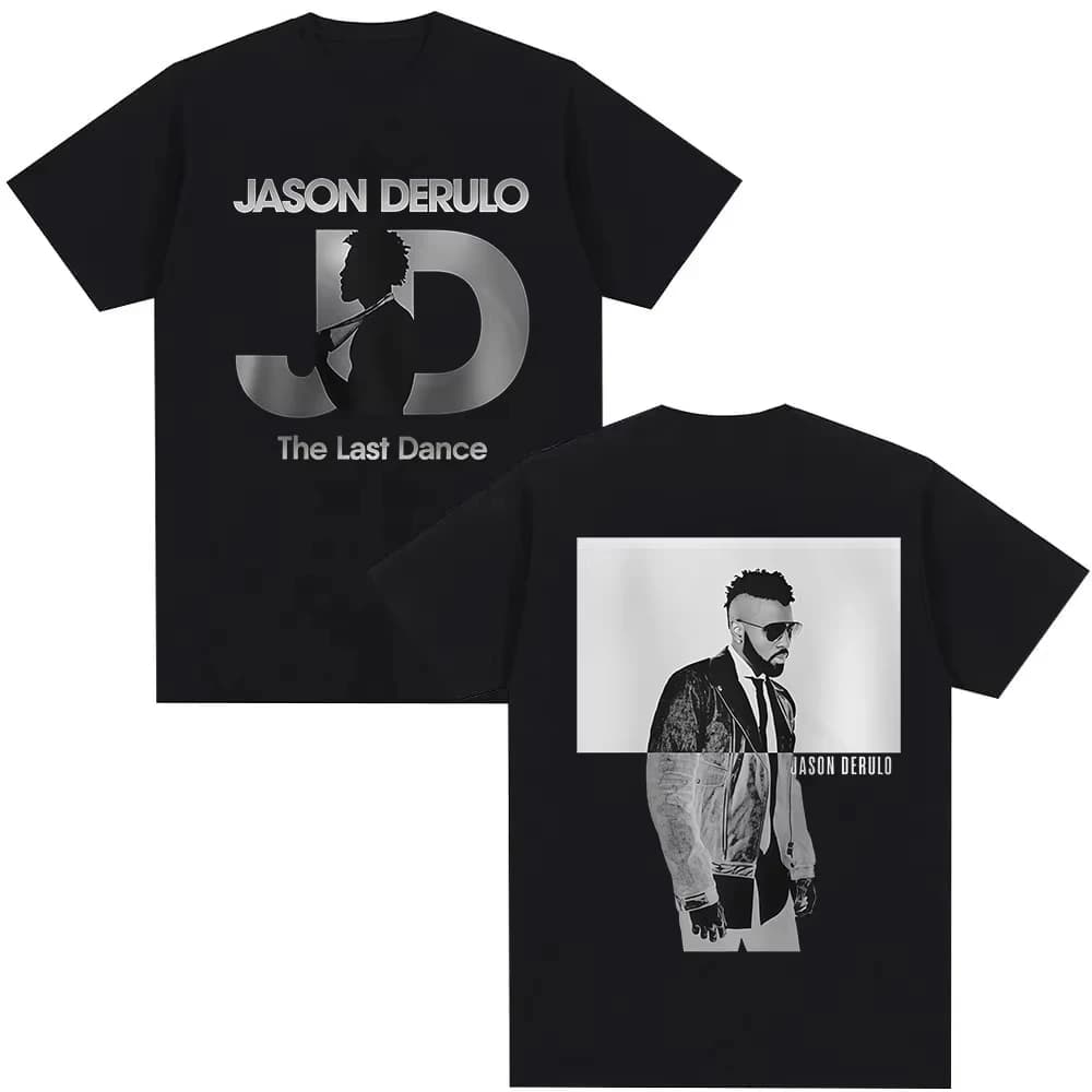 2026 New Jason Derulo The Last Dance Tour Graphics Cotton Shirt Unisex Y2k Hip Hop Style Summer Men Short Sleeve Tshirt Fan Gift