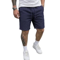 Summer Men's Linen Shorts Elastic Waist Drawstring Casual Pants for Men Beach Hawaiian Lightweight Short Outdoor Baggy Pants