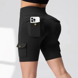1/3PCS Summer Peach Butt Fitness Shorts Women's Exercise Cargo Air Dry Pocket Yoga Tight Five-Quarter Pants