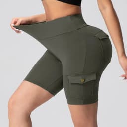 1/3PCS Summer Peach Butt Fitness Shorts Women's Exercise Cargo Air Dry Pocket Yoga Tight Five-Quarter Pants