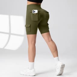 1/3PCS Summer Peach Butt Fitness Shorts Women's Exercise Cargo Air Dry Pocket Yoga Tight Five-Quarter Pants