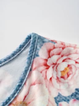 Spring Autumn casual style Floral Pattern On Denim Blue Dress women's dress