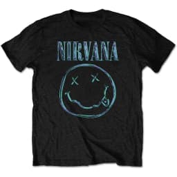 NIRVANA Smiley Face graphics 100%cotton unisex shirt 2026 Summer O-neck Men Y2k Short Sleeve Retro rock fashion Tshirt fan gift
