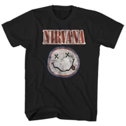NIRVANA Smiley Face graphics 100%cotton unisex shirt 2026 Summer O-neck Men Y2k Short Sleeve Retro rock fashion Tshirt fan gift