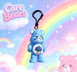 Care Bears Grumpy Bear 3D Keychain – Cute Blue Bear Bag Charm for Keys & Bags