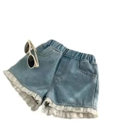 Trendy Summer Denim Shorts Baby Girls Korean Style Thin Comfortable Kids Casual Outfits