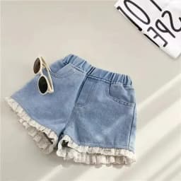 Trendy Summer Denim Shorts Baby Girls Korean Style Thin Comfortable Kids Casual Outfits