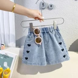 Trendy Summer Denim Shorts Baby Girls Korean Style Thin Comfortable Kids Casual Outfits