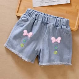 Trendy Summer Denim Shorts Baby Girls Korean Style Thin Comfortable Kids Casual Outfits