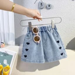 Trendy Summer Denim Shorts Baby Girls Korean Style Thin Comfortable Kids Casual Outfits