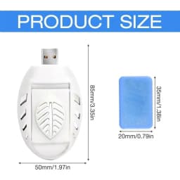 2PCS Plug-in USB Mosquito Repellent with 90 Repellent Tablets, Indoor & Outdoor Insect Repellent for Summer Home