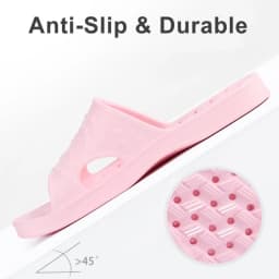 Smile Super Soft Shower Slippers For Women Men Light Non-slip Indoor Slides Quick Drying Bathroom Slippers With Arch Support