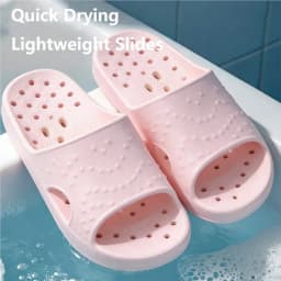 Smile Super Soft Shower Slippers For Women Men Light Non-slip Indoor Slides Quick Drying Bathroom Slippers With Arch Support
