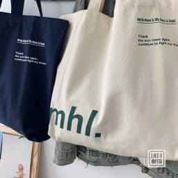 Student-sized Large-capacity Letter Canvas Bag Versatile New Style Version Ins Fashion Trend Simple and Casual Canvas Bag