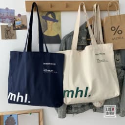 Student-sized Large-capacity Letter Canvas Bag Versatile New Style Version Ins Fashion Trend Simple and Casual Canvas Bag