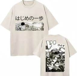 Washed Anime Hajime No Ippo Kamogawa Boxing Gym KBG T Shirt Makunouchi Takamura Novelty T Shirts Loose Cotton T-Shirt Streetwear