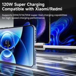 Toocki 120W 6A High-Speed Turbo Fast Charge USB Type C Cable for Xiaomi Mi 15 Pro Redmi Super VOOC USB C Wire for OPPO Find Vivo