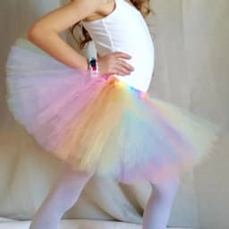 Baby Girls Pastel Tulle Skirts Kids Ballet Dance Tutu Pettiskirts with Hairbow Children Birthday Party Costume Photography Skirt