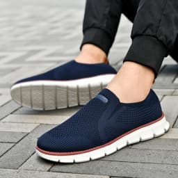 Summer New Men's Sports Shoes Breathable Mesh Cloth Shoes Outdoor Casual Shoes Men's Non-Slip Flying Woven Shoes Plus Size 50