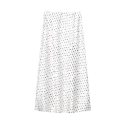HH Women Elegant Polka Dot Satin Midi Skirt High Waist Silky Long Skirt Casual Daily Office Wear Retro Summer Streetwear