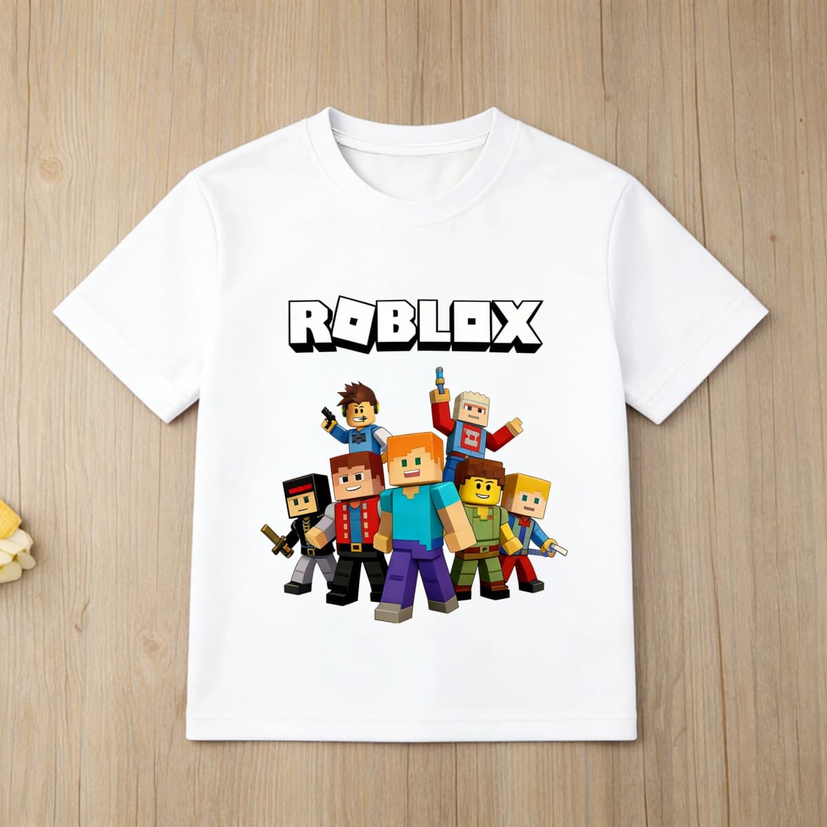 Roblox Cartoon Character Printed Cotton T Shirt for Boys Short Sleeve Kids Tops Soft Childrens T Shirt Roblox Game Tee