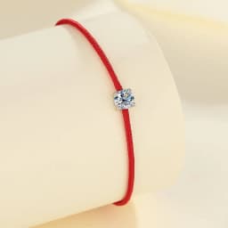 TY 0.5CT 925 Sterling Silver Moissanite Bracelet For Women Men Lucky Red String Bracelet 12constellation Bracelet Fine Jewelry