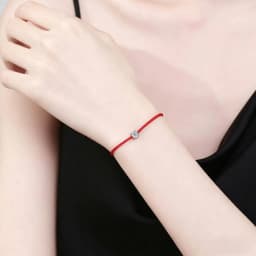 TY 0.5CT 925 Sterling Silver Moissanite Bracelet For Women Men Lucky Red String Bracelet 12constellation Bracelet Fine Jewelry