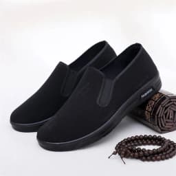 2026 New Fabric Shoes for Men's Work, Spring Travel, Breathable Flat Bottom, Non Slip Soft Soled Men's Shoes