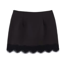 Koekop 2026 Women's Fashion Lace trim Skirt Pants Vintage High Waist Women's Chic Ladies Wipe Mini Skirt
