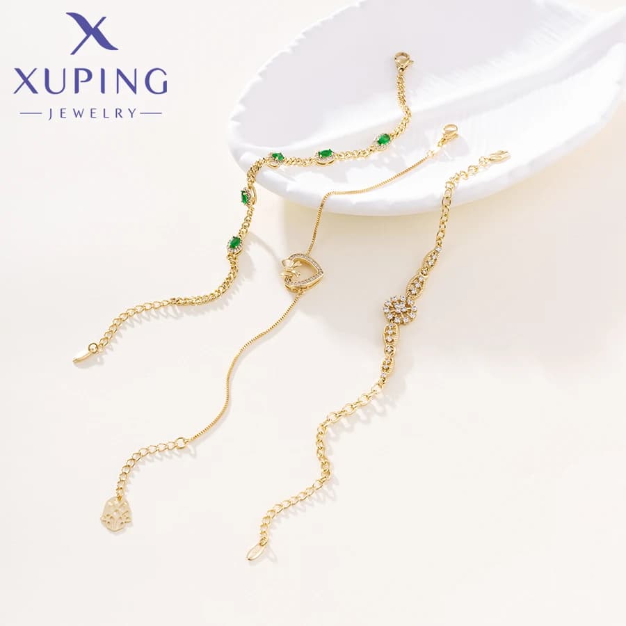 Xuping Jewelry Promotion Exquisite Mixed Designs Elegant Simple Women's Bracelet Birthday Gifts R407