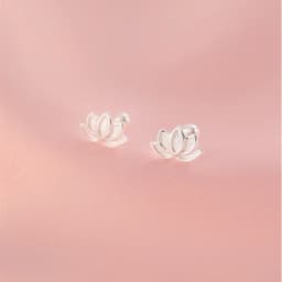 925 Sterling Silver Lotus Flower Piercing Stud Earrings For Women Vintage Engagement Vintage Jewelry Wholesale Accessories