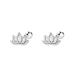 925 Sterling Silver Lotus Flower Piercing Stud Earrings For Women Vintage Engagement Vintage Jewelry Wholesale Accessories