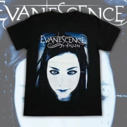 2026 New Evanescence Amy Lee Autograph Band Logo Graphic Print T-Shirt Men Women Fashion O-Neck Cotton Casual Tee Top Summer