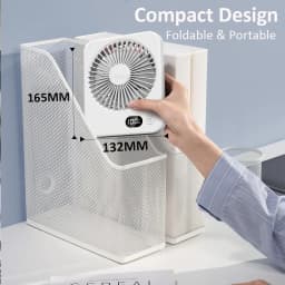 Mini Portable Fan USB Desk Fan Rechargeable Table Fan Wall Mount Hanging Fan 5 Gear Student Desk Fan Office Camping Table Fan