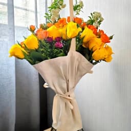 Canvas Bouquet Bag: Floral Farm Packaging with Adjustable Strap, Gift for Her