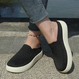 New Ladies Slippers Outdoor Thick Bottom Home Shoes Knitted Breathable Slip-On Footwear Free Shipping