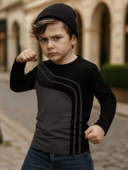 Kids Clothes Boys Tshirt Long Sleeve 3D Striped Print Kids Spring Fall Clothes Casual Simplicity O-Neck Children's Clothing Tops
