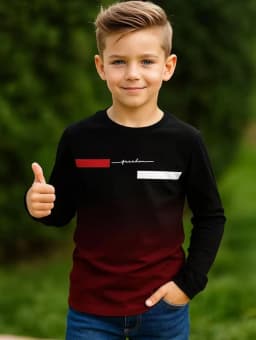 Kids Clothes Boys Tshirt Long Sleeve 3D Striped Print Kids Spring Fall Clothes Casual Simplicity O-Neck Children's Clothing Tops