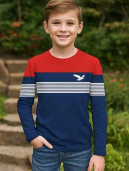 Kids Clothes Boys Tshirt Long Sleeve 3D Striped Print Kids Spring Fall Clothes Casual Simplicity O-Neck Children's Clothing Tops